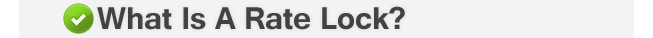What Is A Rate Lock